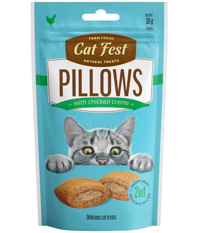 Cat Fest Pillows with Chicken Cream Weight 30g