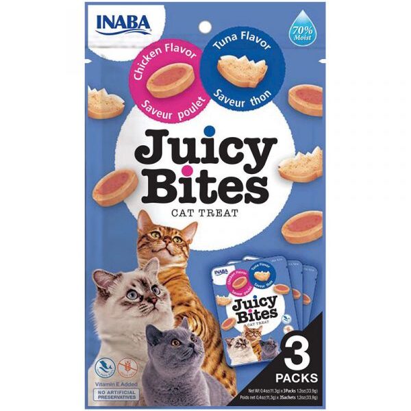 juicy bites tuna chicken flavor